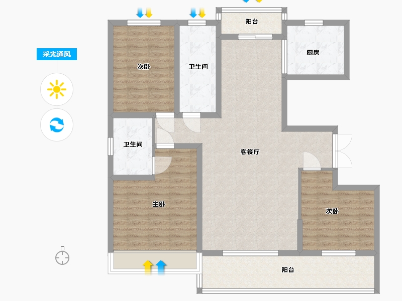 河南省-周口市-众恒华府-112.00-户型库-采光通风