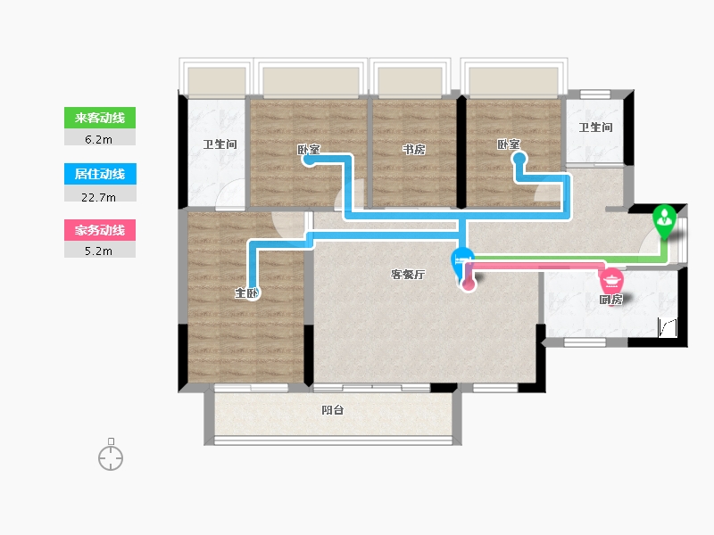 广东省-佛山市-高明碧桂园峰会-91.88-户型库-动静线