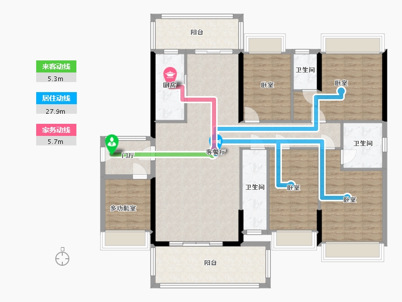 广东省-梅州市-龙腾一品-145.54-户型库-动静线