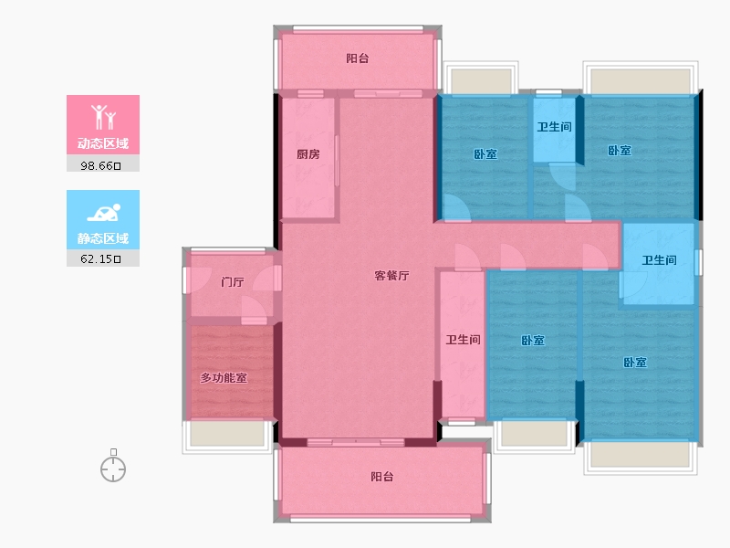 广东省-梅州市-龙腾一品-145.54-户型库-动静分区