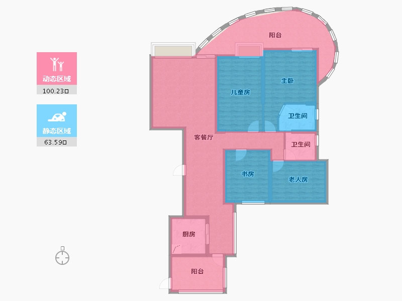 湖南省-郴州市-亿枫翠城-148.48-户型库-动静分区