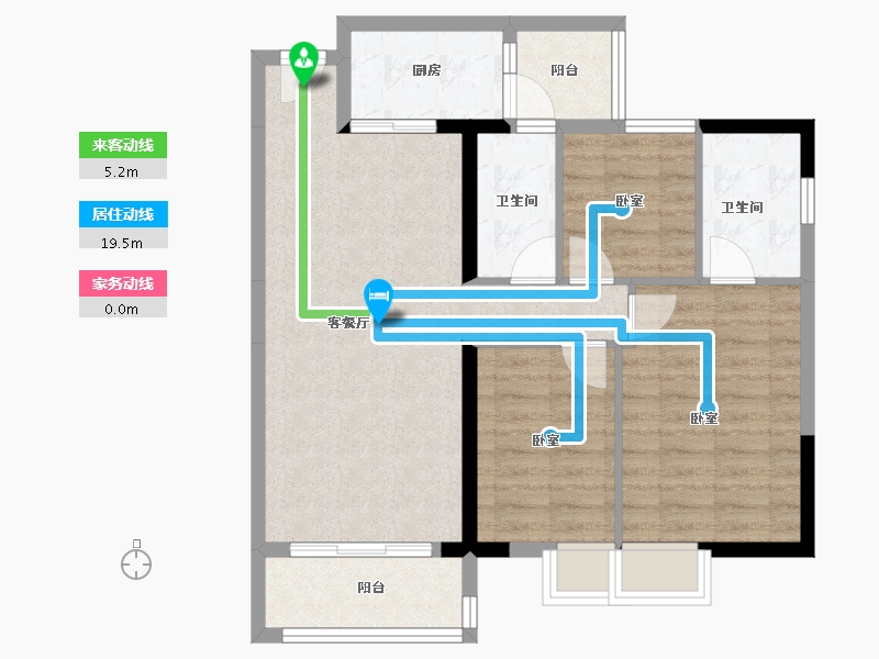 广东省-佛山市-桂南星晴公馆-77.82-户型库-动静线