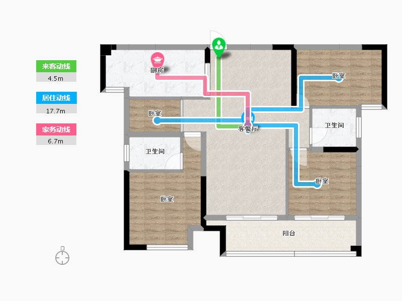 湖南省-衡阳市-长旭•江山壹号-97.56-户型库-动静线