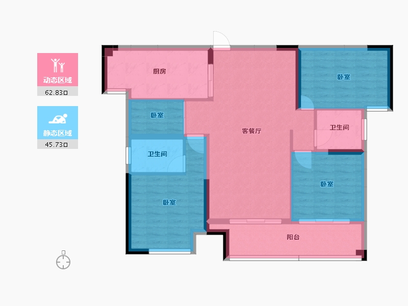 湖南省-衡阳市-长旭•江山壹号-97.56-户型库-动静分区