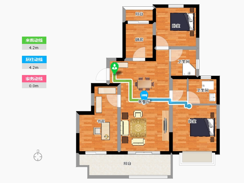 江苏省-宿迁市-都会之光-94.00-户型库-动静线