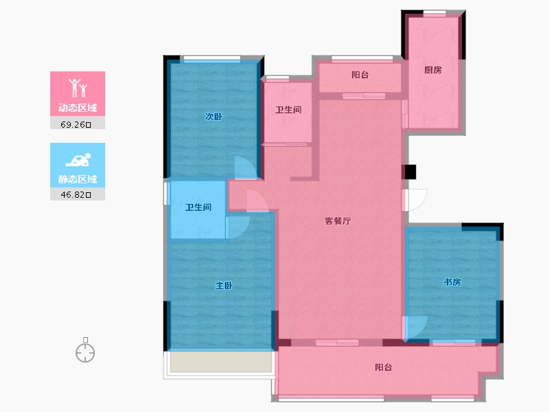 河南省-周口市-德高·金麟府-103.70-户型库-动静分区