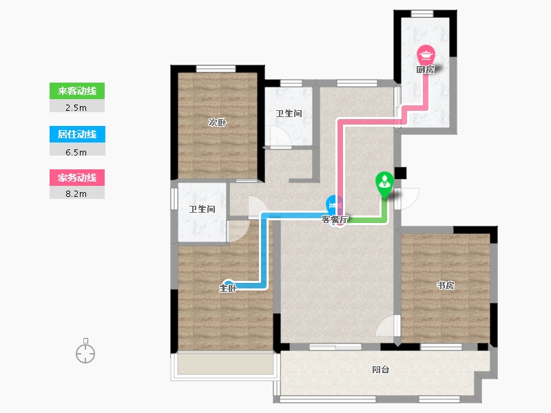 河南省-周口市-德高·金麟府-99.90-户型库-动静线