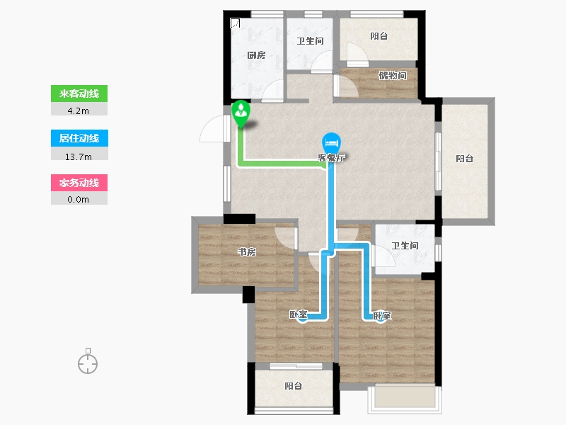 湖南省-衡阳市-衡阳罗马都市-96.00-户型库-动静线