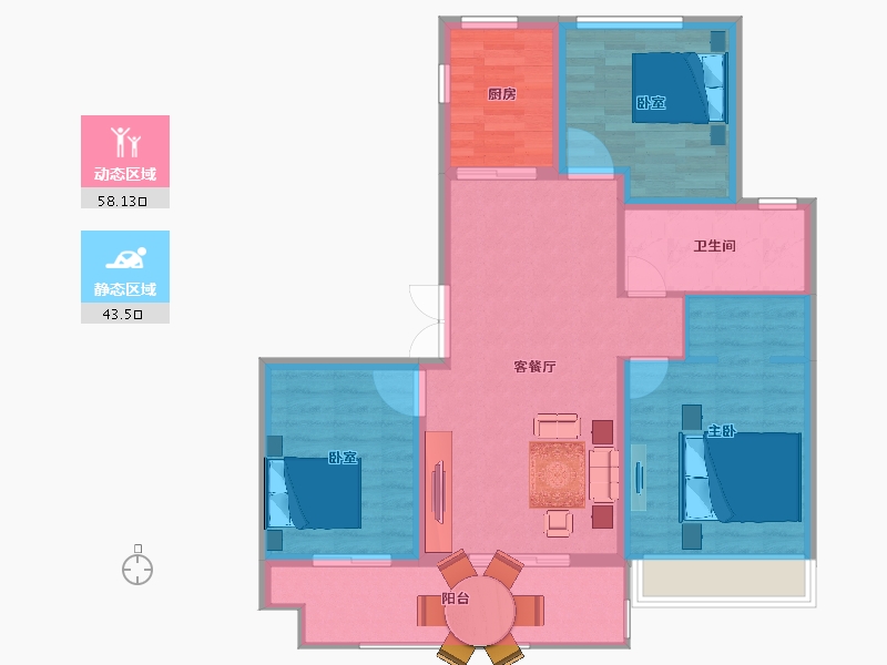 江苏省-宿迁市-博大学府国际-92.01-户型库-动静分区