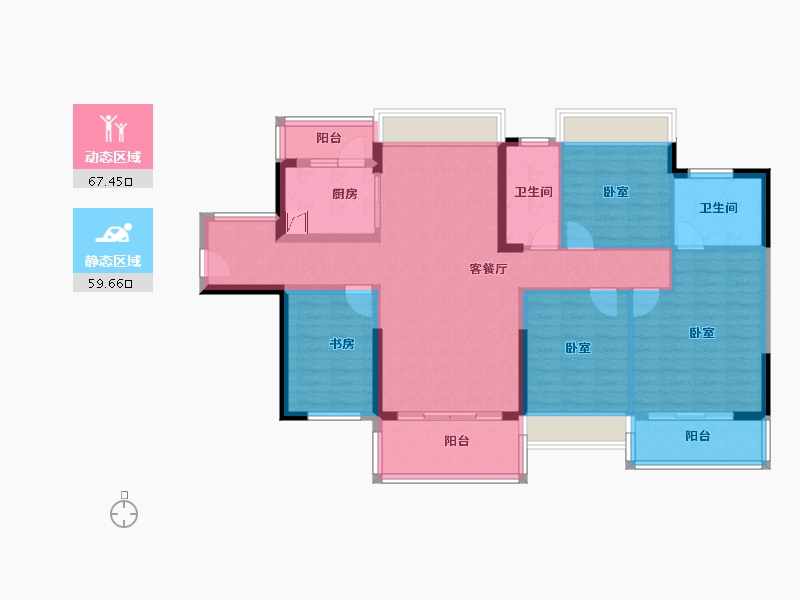 广东省-阳江市-文华峯境-113.48-户型库-动静分区