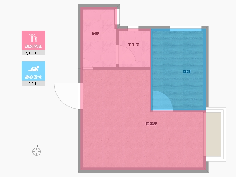 广东省-汕头市-东晖雅居-38.33-户型库-动静分区