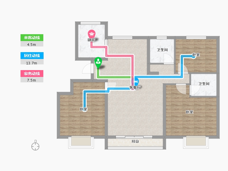 山东省-济宁市-书香水岸-102.00-户型库-动静线