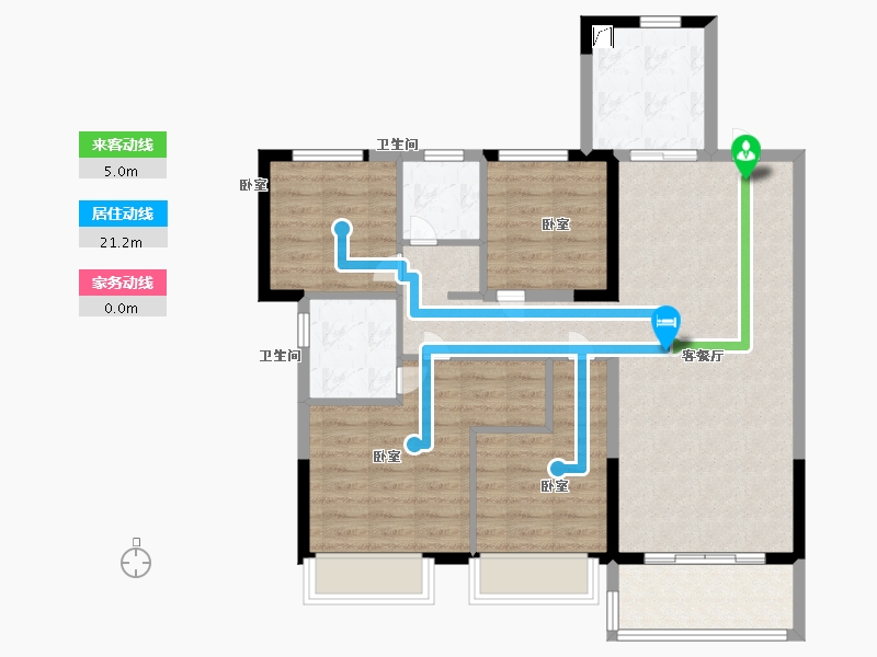 浙江省-嘉兴市-龙光•玖台花苑-91.99-户型库-动静线