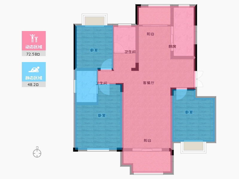 河南省-商丘市-顺鑫·满庭芳-108.10-户型库-动静分区