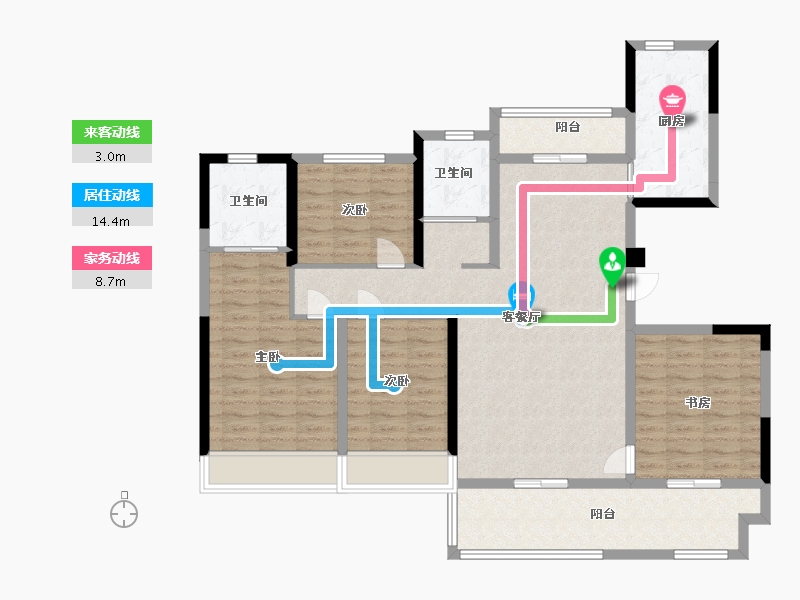 河南省-周口市-德高·金麟府-115.36-户型库-动静线