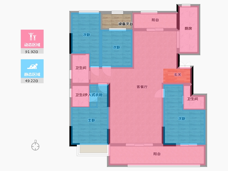 河南省-周口市-君达东方-128.77-户型库-动静分区