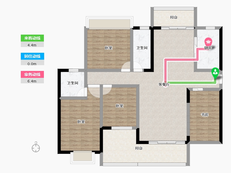 湖南省-衡阳市-碧水湾-125.43-户型库-动静线