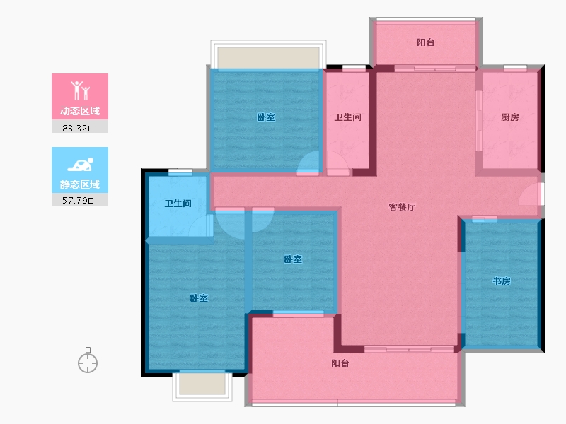 湖南省-衡阳市-碧水湾-125.43-户型库-动静分区