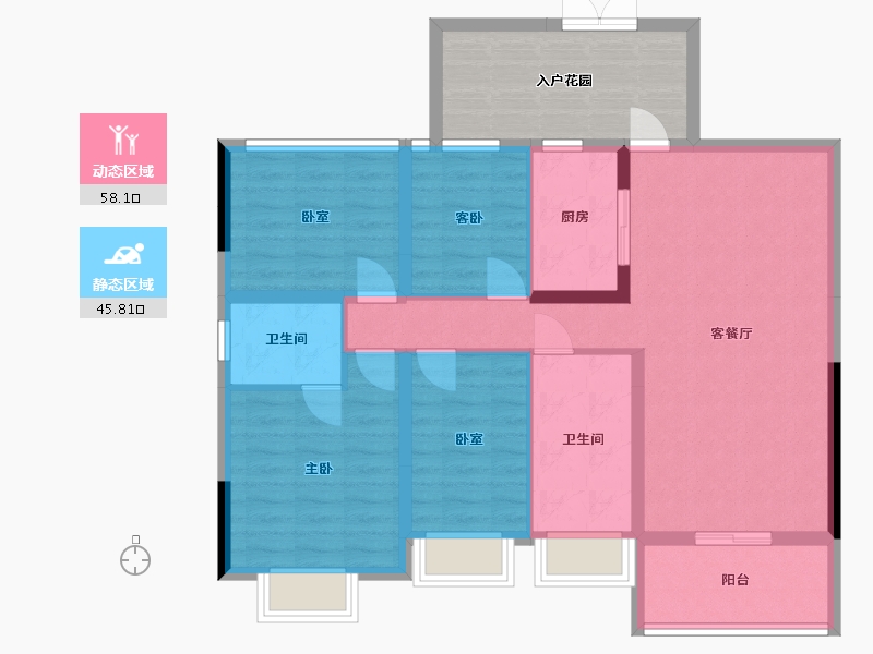 广西壮族自治区-玉林市-中建伴山壹号-103.59-户型库-动静分区