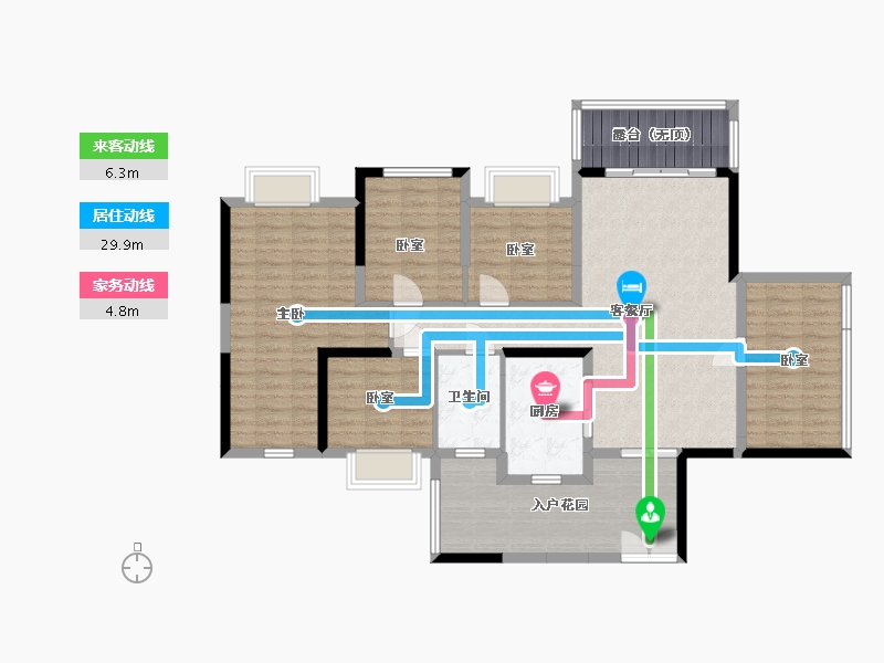 广西壮族自治区-玉林市-中建伴山壹号-122.63-户型库-动静线