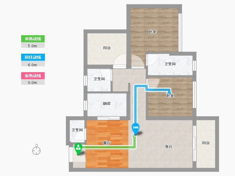 广东省-惠州市-龙光玖榕府-71.37-户型库-动静线