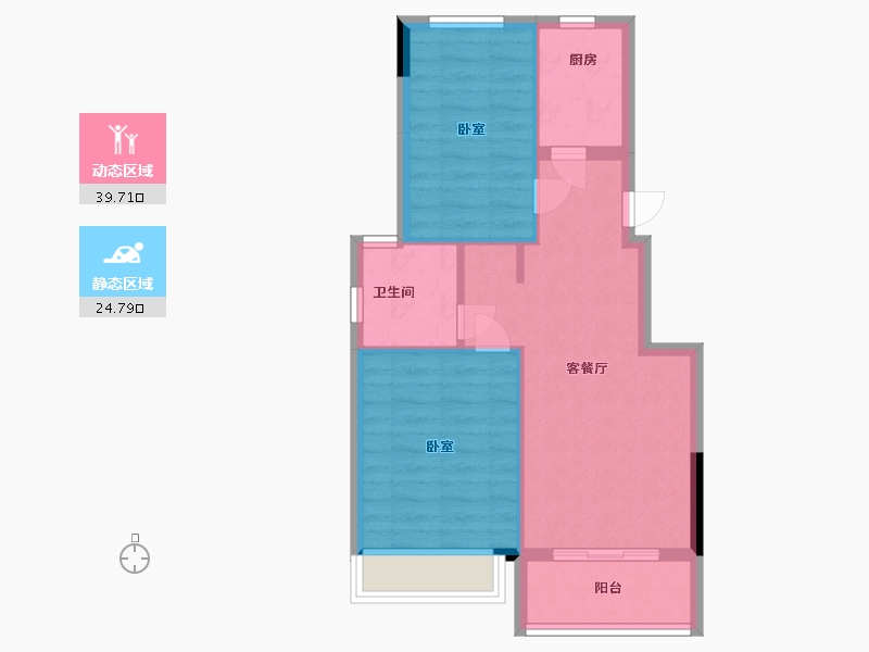 浙江省-嘉兴市-鸿翔·银杏里-58.00-户型库-动静分区