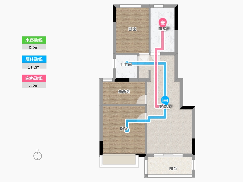 浙江省-嘉兴市-鸿翔·银杏里-67.00-户型库-动静线