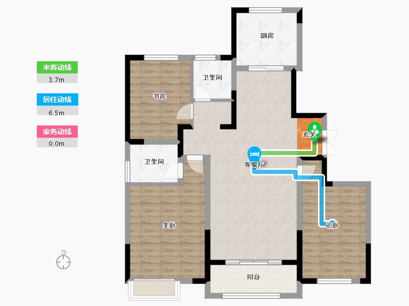 山东省-泰安市-福源翡翠嘉苑-108.01-户型库-动静线