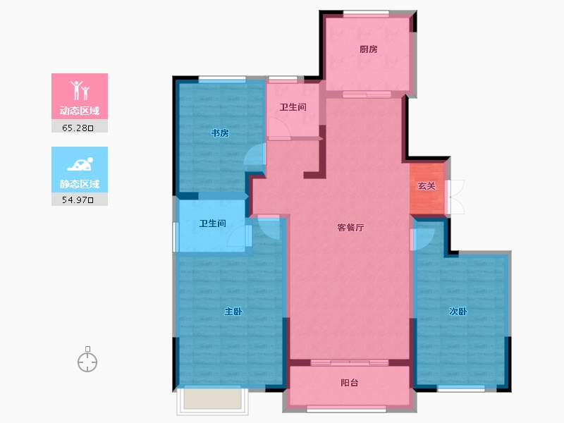 山东省-泰安市-福源翡翠嘉苑-108.01-户型库-动静分区