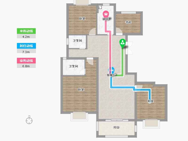 安徽省-宣城市-国兴亚太府-112.00-户型库-动静线