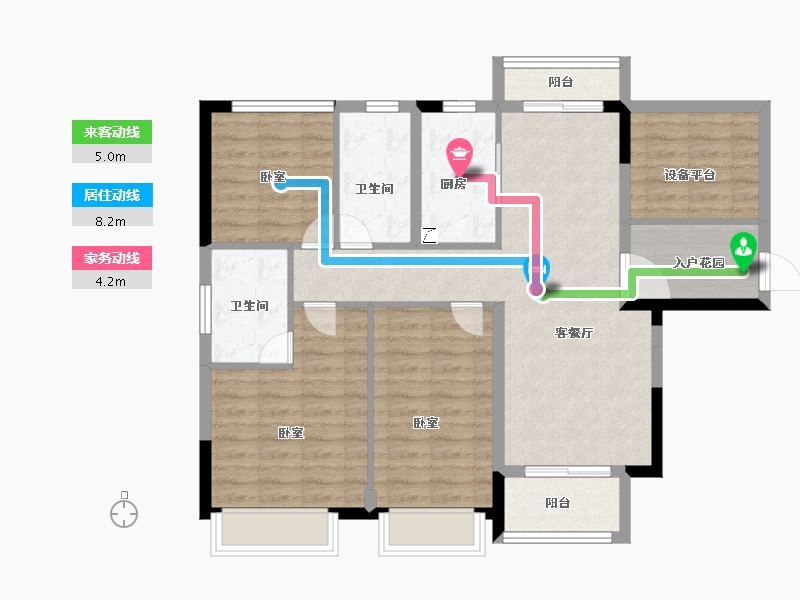 湖南省-常德市-圣特立未来城-95.86-户型库-动静线