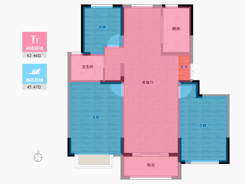 山东省-泰安市-福源翡翠嘉苑-97.00-户型库-动静分区