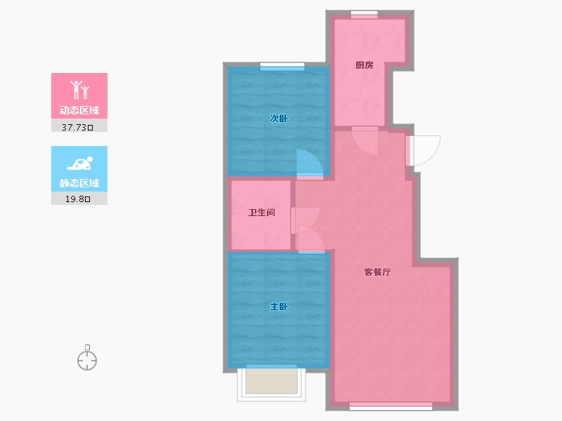 北京-北京市-中海云熙-50.85-户型库-动静分区