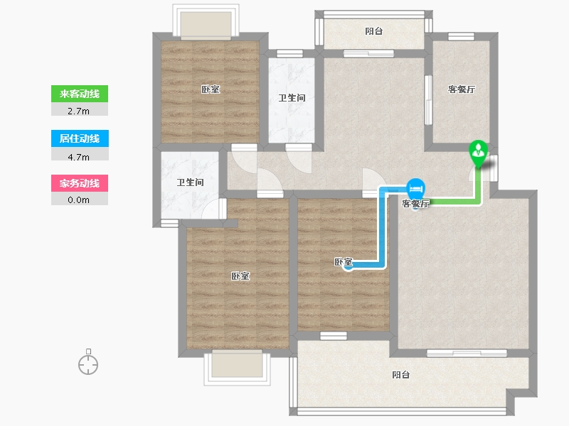 湖南省-岳阳市-鑫科蕙风园-97.89-户型库-动静线