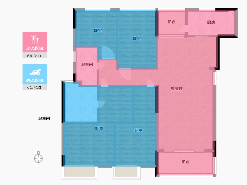 广东省-深圳市-宝能城-114.00-户型库-动静分区