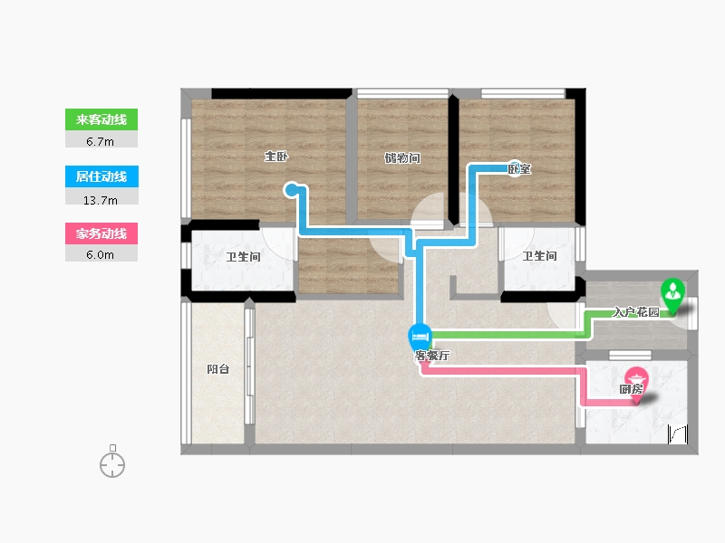 广东省-佛山市-高明碧桂园峰会-78.72-户型库-动静线