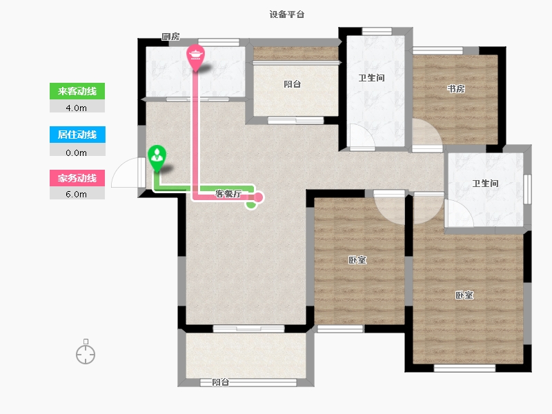 河南省-商丘市-金色福园三期-103.00-户型库-动静线