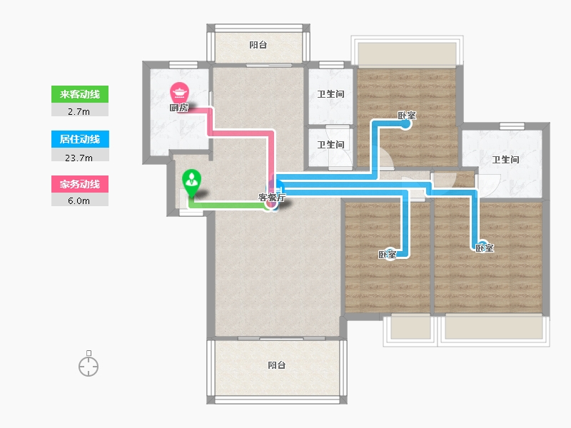 湖南省-衡阳市-胜邦 御景东方-98.53-户型库-动静线