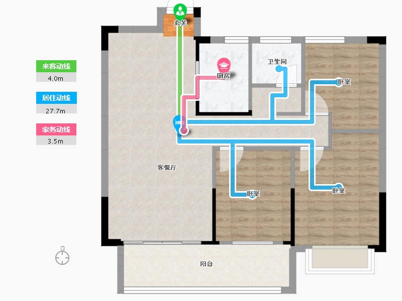 湖南省-邵阳市-江山如画-87.33-户型库-动静线