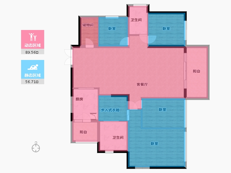 广东省-深圳市-宝能城-132.00-户型库-动静分区