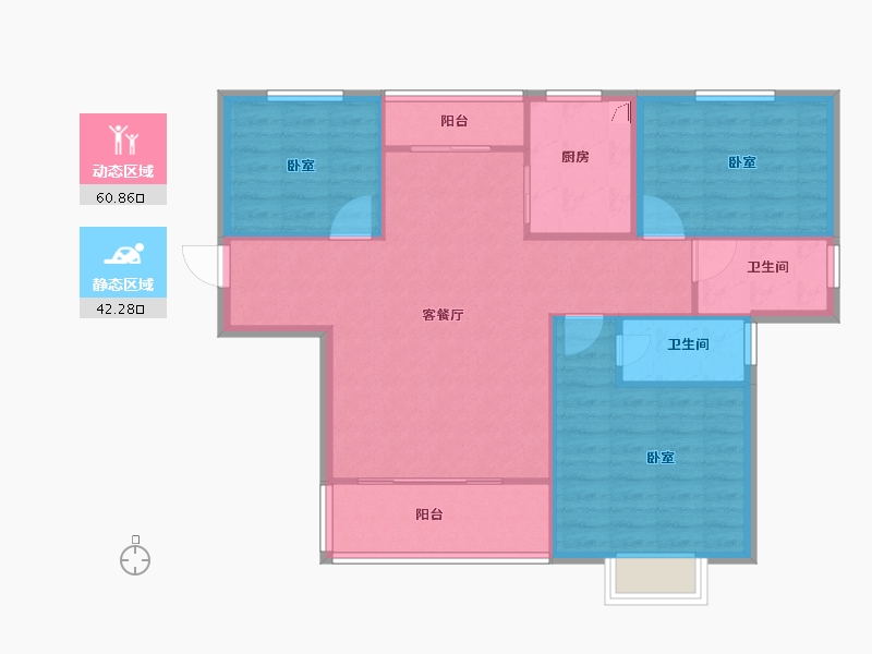 湖北省-孝感市-金都九龙城-94.00-户型库-动静分区