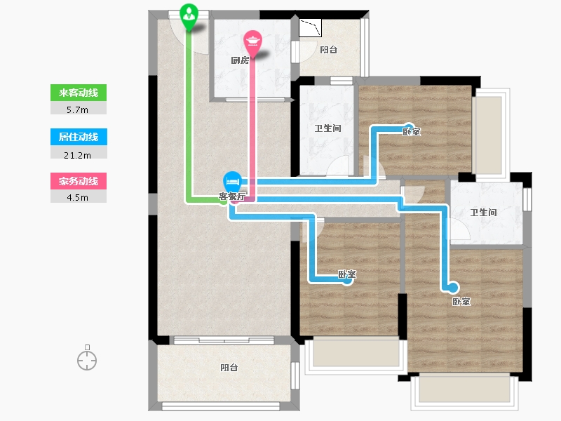 广东省-广州市-敏捷绿湖首府-85.99-户型库-动静线