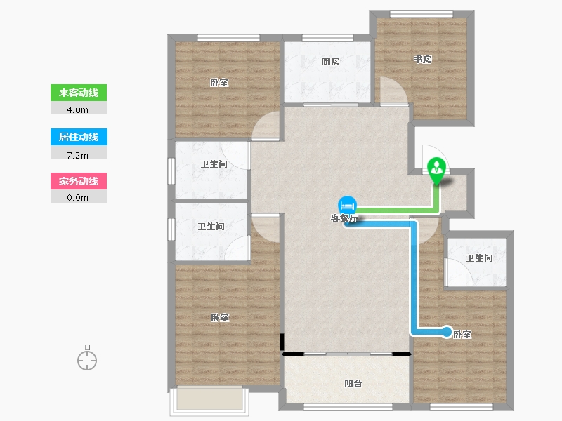 山东省-聊城市-精诚·中央华府-128.01-户型库-动静线