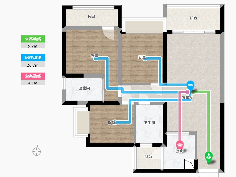 广东省-深圳市-大悦城·天玺壹号-84.83-户型库-动静线