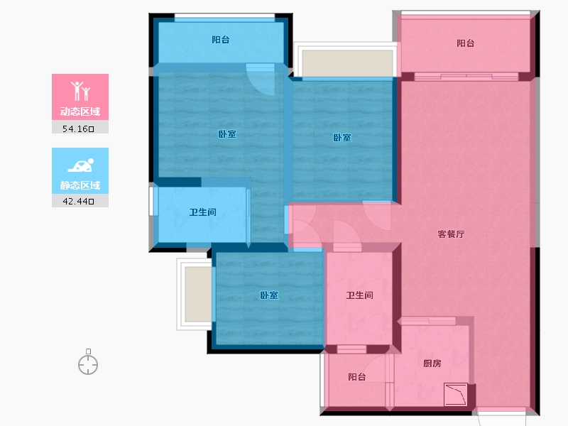 广东省-深圳市-大悦城·天玺壹号-84.83-户型库-动静分区