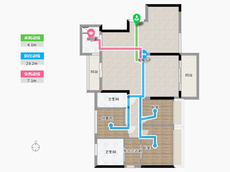 广东省-深圳市-宝能城-128.95-户型库-动静线