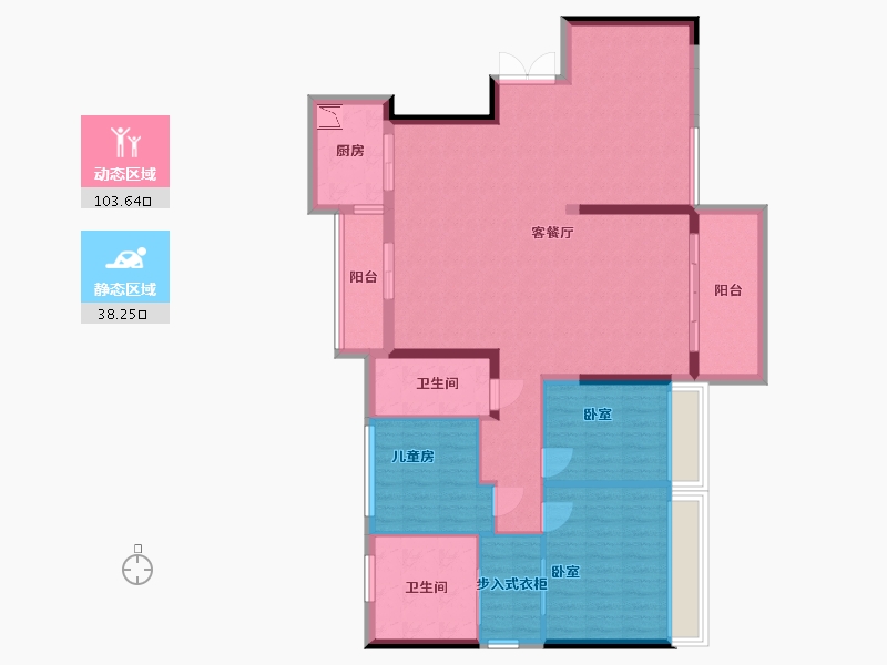 广东省-深圳市-宝能城-128.95-户型库-动静分区