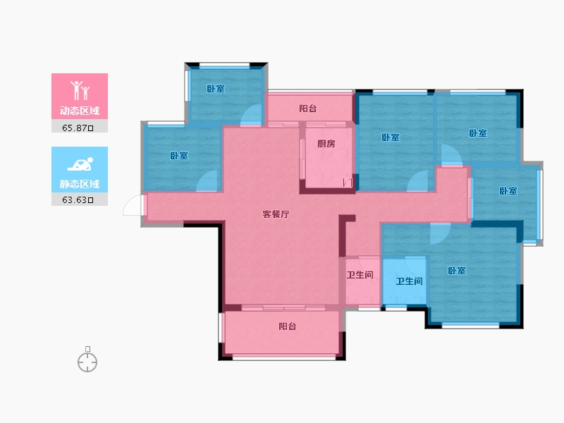 湖南省-衡阳市-长旭•江山壹号-115.09-户型库-动静分区