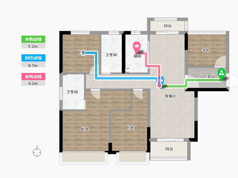 湖南省-常德市-圣特立未来城-101.61-户型库-动静线