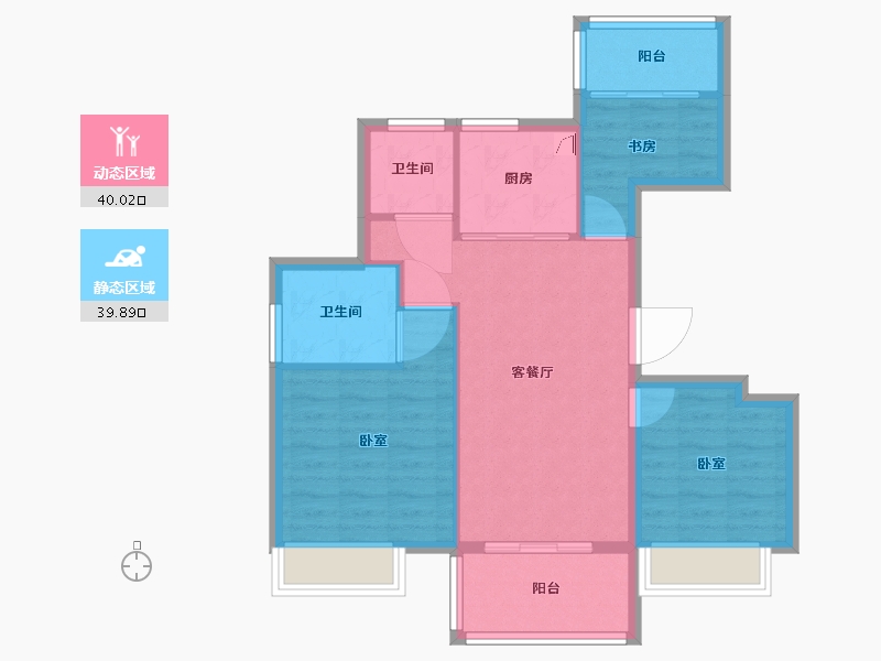 浙江省-嘉兴市-绿嘉兰园-71.69-户型库-动静分区